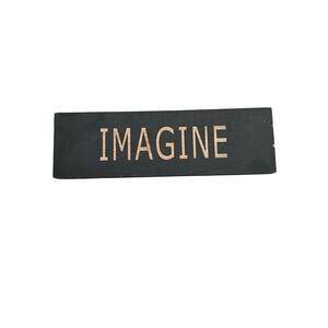 Imagine inspirational wall art decor 12 x 4 black and brown